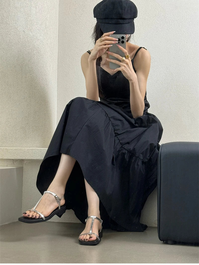 2025 New Gladiator Women Sandals Fashion Clip Toe Flats Ladies Outdoor Beach Vacation Sandal Summer Women's Shoes