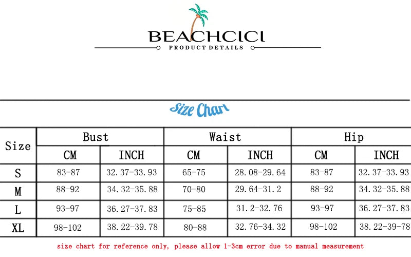 BEACHCICI Women Bikini Two Piece Summer Sexy Simple Solid V neck Suspender Lace Up High Waist Slim Vacation Beach Swimsuit