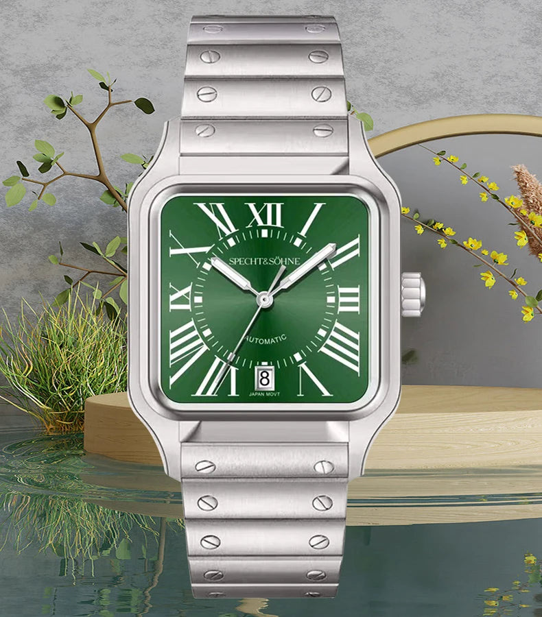 2024 New High Quality Specht & Söhne Watch Miyota Automatic Mechanical Watches Wine Red Sapphire Stainless Steel Watch For Men
