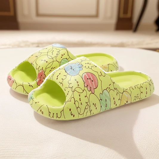 Women's Slippers Fashion Light EVA Soft Home Sole Slipper Bathroom Anti-Slip Casual Indoor Slipper Beach Sandal Flip-Flops