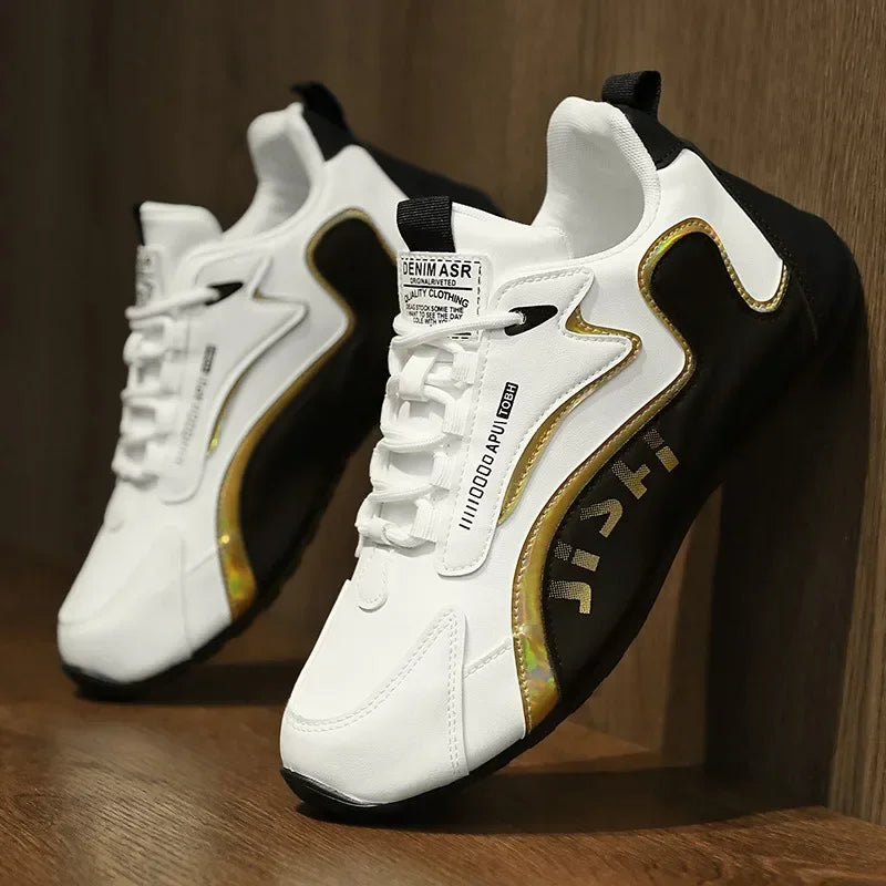 Luxury Men's Sneakers High Quality Leather Casual Shoes for Men Fashion All-match Sport Shoes Platform Comfor Men Running Shoes