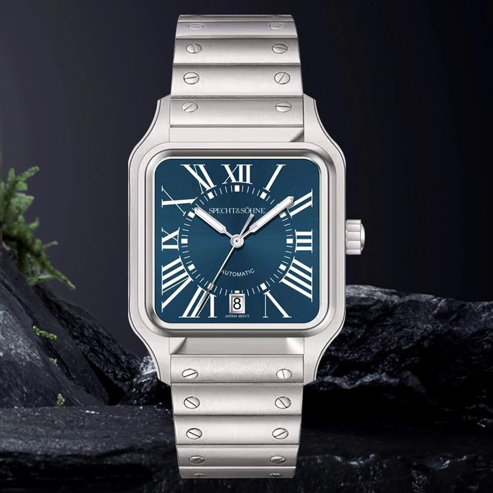 2024 New High Quality Specht & Söhne Watch Miyota Automatic Mechanical Watches Wine Red Sapphire Stainless Steel Watch For Men