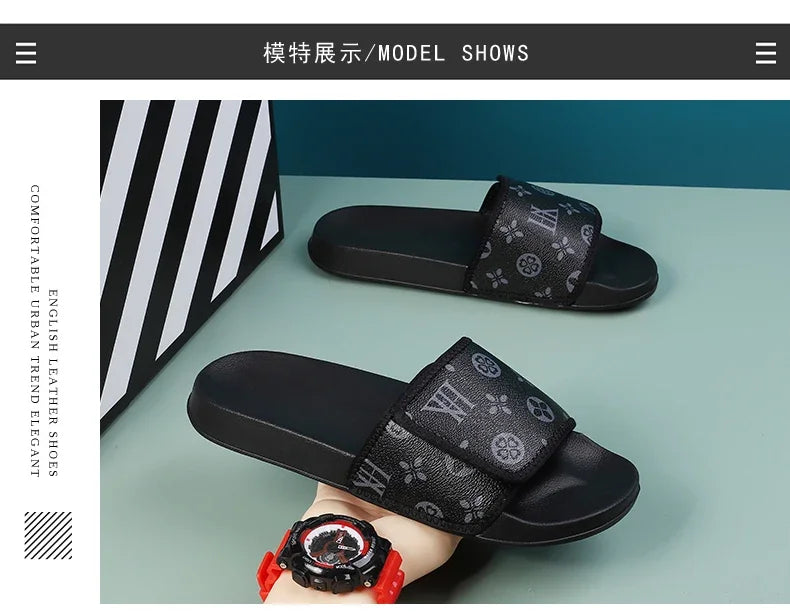 Slides Shoes for Men 2024 Slippers House Man Comfortable Men's Sandal Living Room Slippers Walk Around Home Flip Flop Slipper