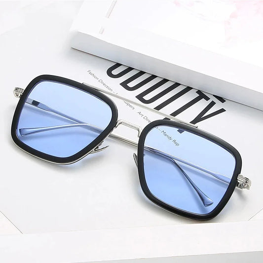 2024 New Square Men Sunglasses Fashion Metal Steampunk Sun Glasses For Women Trendy Outdoor Shades Eyewear Unisex Accessory