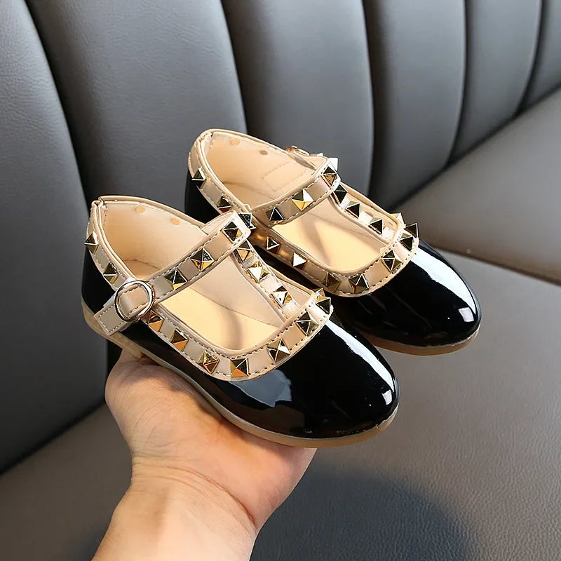 CCTWINS KIDS spring autumn girls brand for baby shoes stud Single shoes children sandal toddler princess flats party Dance shoes