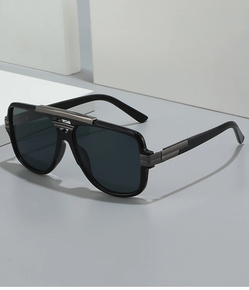 SHAUNA Retro Double Bridges Square Men Sunglasses Fashion Brand Designer Orange Blue Shades UV400 Women Sun Glasses