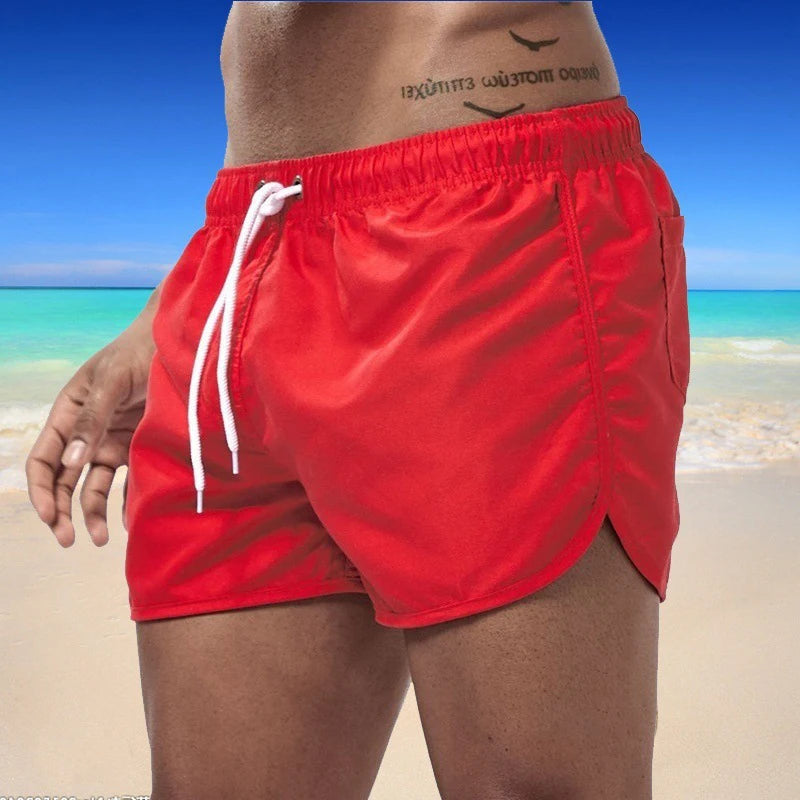 Shorts For Men 2023 Summer Men's Swimwear Shorts Brand Beachwear Sexy Swim Trunks Men Swimsuit Low Waist Breathable Beach Wear