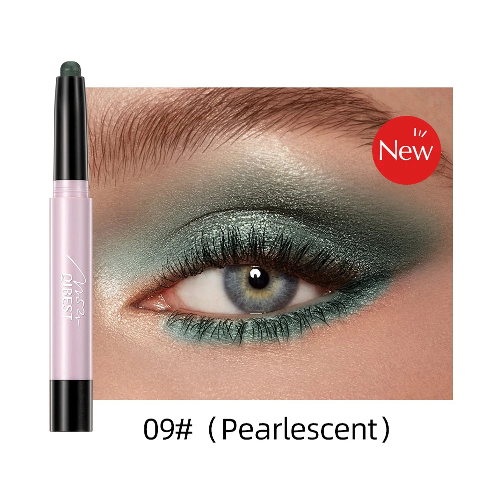 12 Colors Pearlescent Eyeshadow Pencil Waterproof Long Lasting Glitter Shimmer Eye Shadow Pen Eyeliner Stick Eyes Makeup Tools