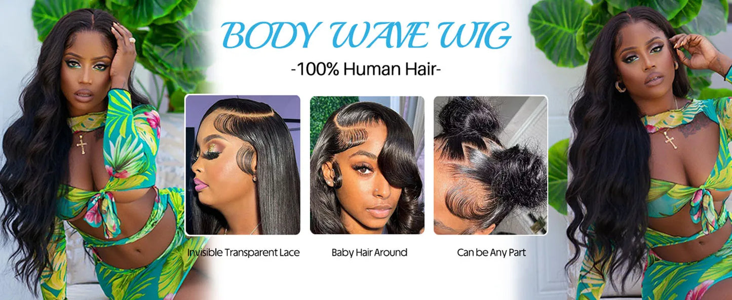 30 40 42Inch Body Wave Wigs Human Hair 13x4 13x6 HD Lace Frontal 100% Human Hair Wig For Black Women 13x5 13x7 Lace Closure Wigs