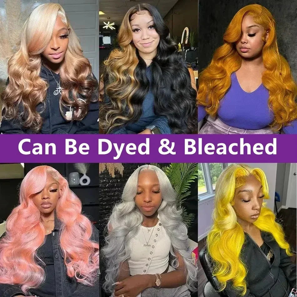 Blonde Body Wave Lace Front Wig HD Transparent Lace 13x6 Human Hair Wig 613 Pre Plucked Full Frontal Wigs For Black Women