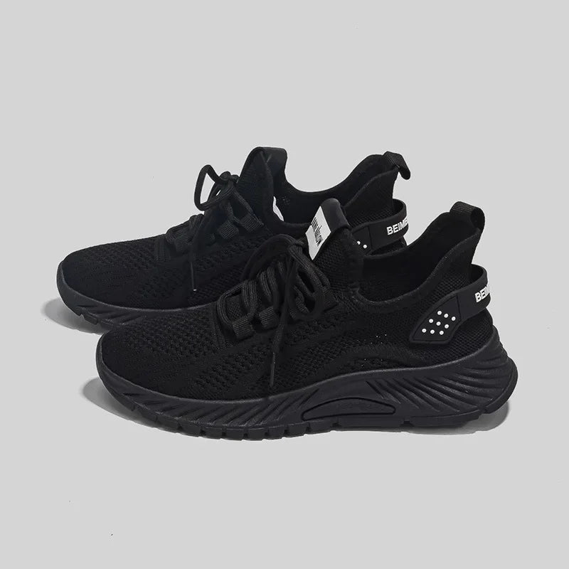 Women Fly Weave Mesh Breathable Sneakers 2023 New Flat Casual All-match White Sport Shoes Female Outdoor Running Shoes