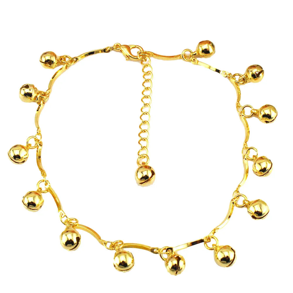 Women'S Anklets Initials Sandal Foot Barefoot Jewelry Bracelet Beach Bells Women Ankle Anklet Tobillera Hombre