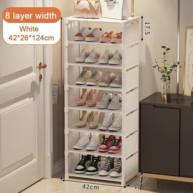 Shoes Rack Organizer Stackable Shoe Cabinet Space Saving Shoes Storage Rack Multi-layer Adjustable Shoe Cabinet Home Storage