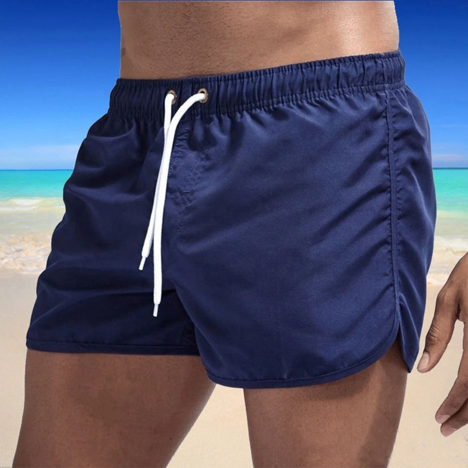 Shorts For Men 2023 Summer Men's Swimwear Shorts Brand Beachwear Sexy Swim Trunks Men Swimsuit Low Waist Breathable Beach Wear