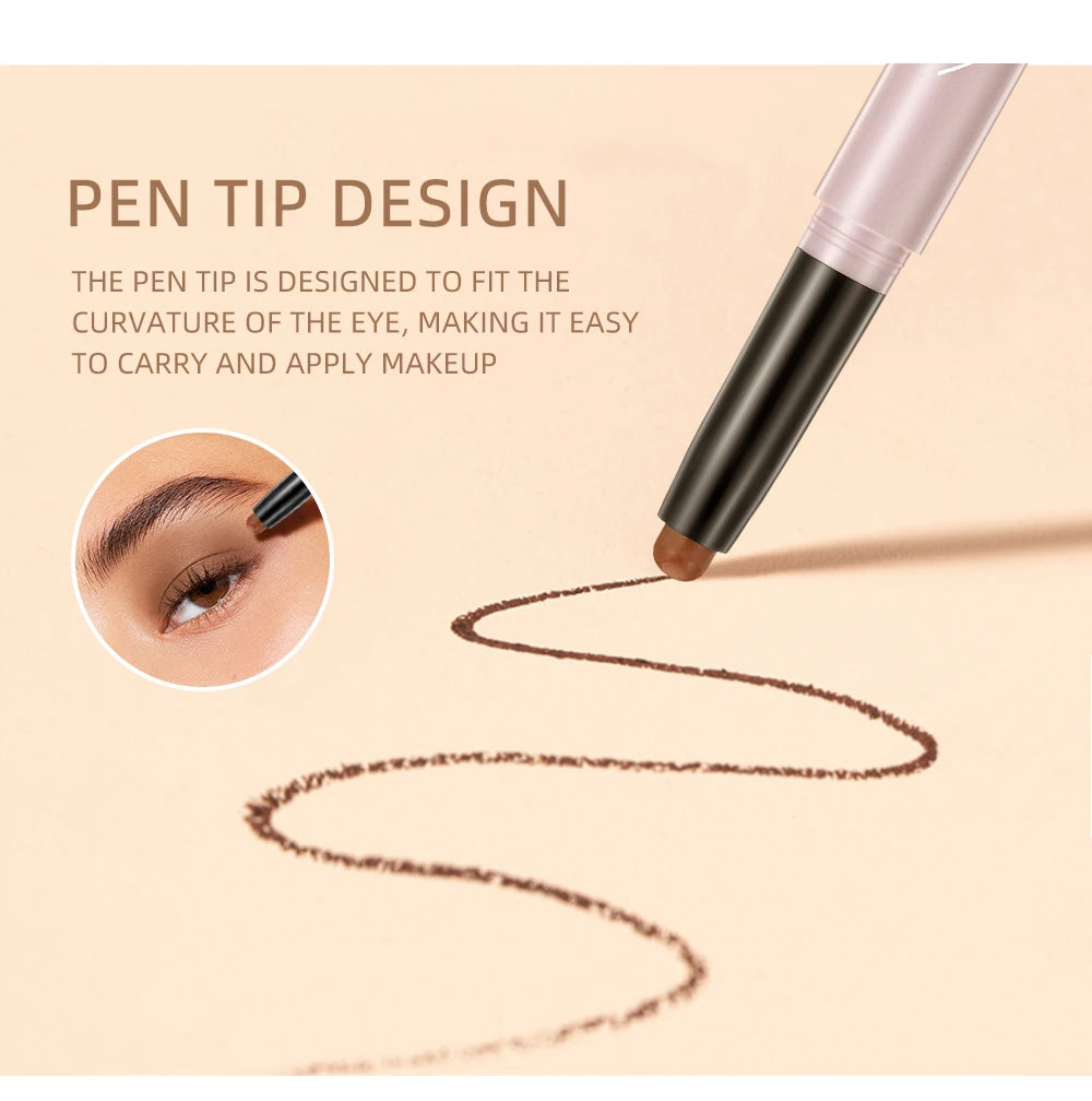 12 Colors Pearlescent Eyeshadow Pencil Waterproof Long Lasting Glitter Shimmer Eye Shadow Pen Eyeliner Stick Eyes Makeup Tools