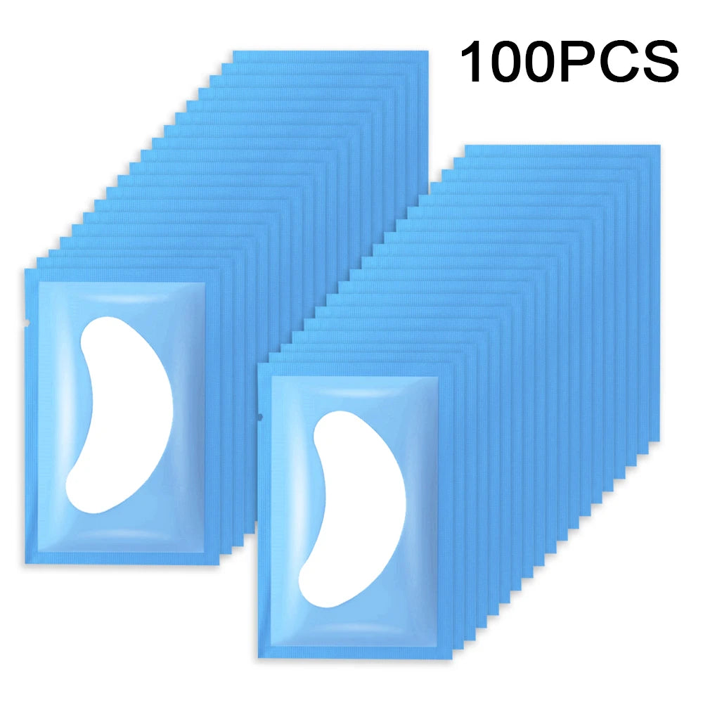 100 pairs Eyelash Pads Grafted Lash Hydrogels Gel Patches Under Eye Pads for Eyelash Extension Tips Sticker Makeup Tools