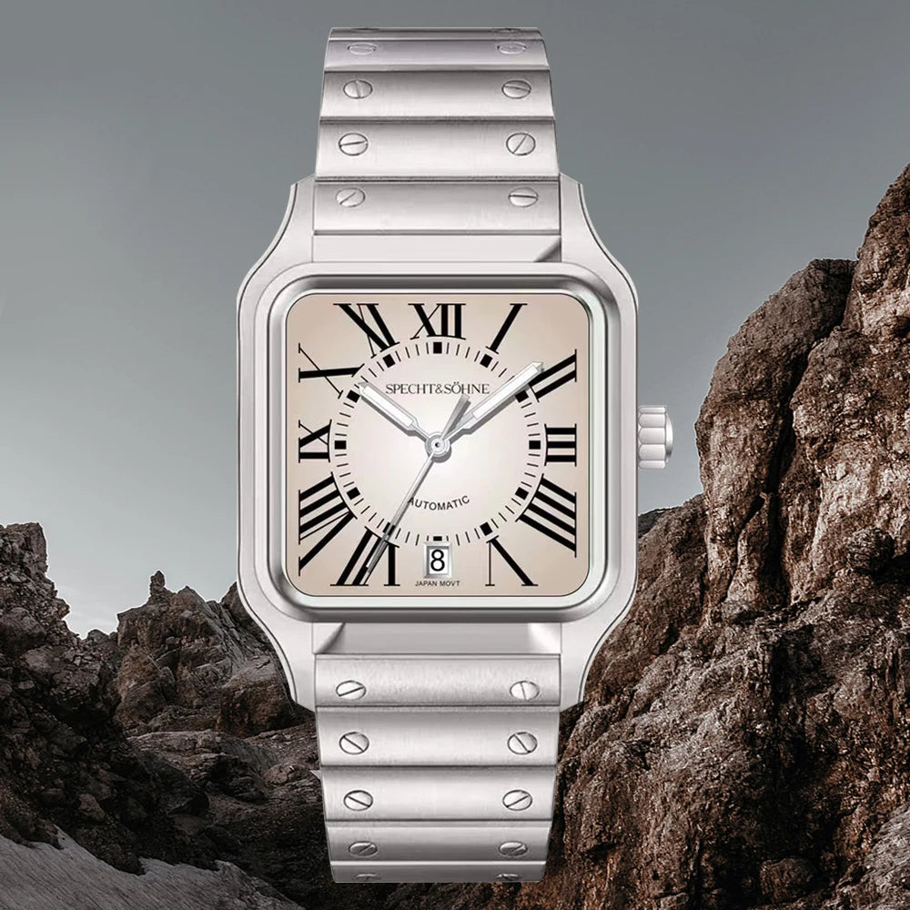 2024 New High Quality Specht & Söhne Watch Miyota Automatic Mechanical Watches Wine Red Sapphire Stainless Steel Watch For Men