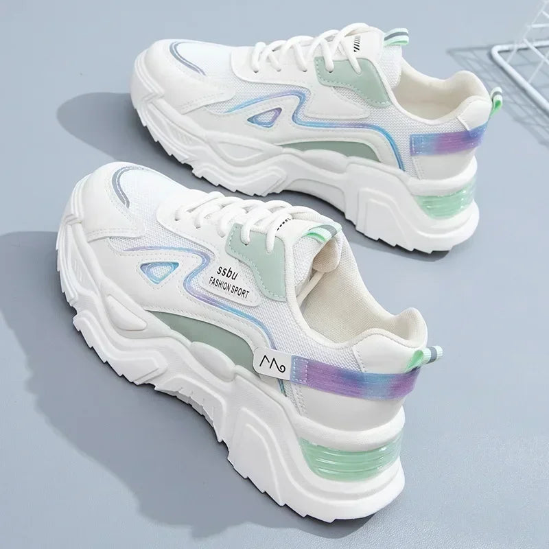 Women's Sneakers Women Platform Flat Shoes for Women Shoes white Casual Trainers Ladies Chunky Sport Shoes Female