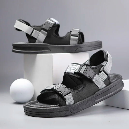 Men Sandals 2024 Trending Men's Luxury Sandals Man Summer 2024 Shiatsu Slippers Flat Sandal Beach Shoes Platform Sandals. Mens