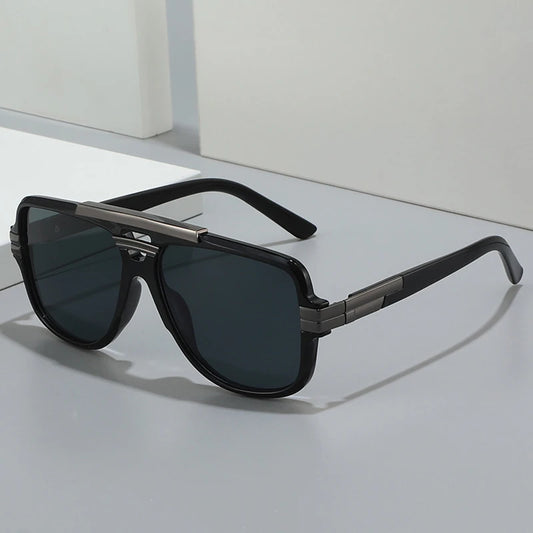 SHAUNA Retro Double Bridges Square Men Sunglasses Fashion Brand Designer Orange Blue Shades UV400 Women Sun Glasses