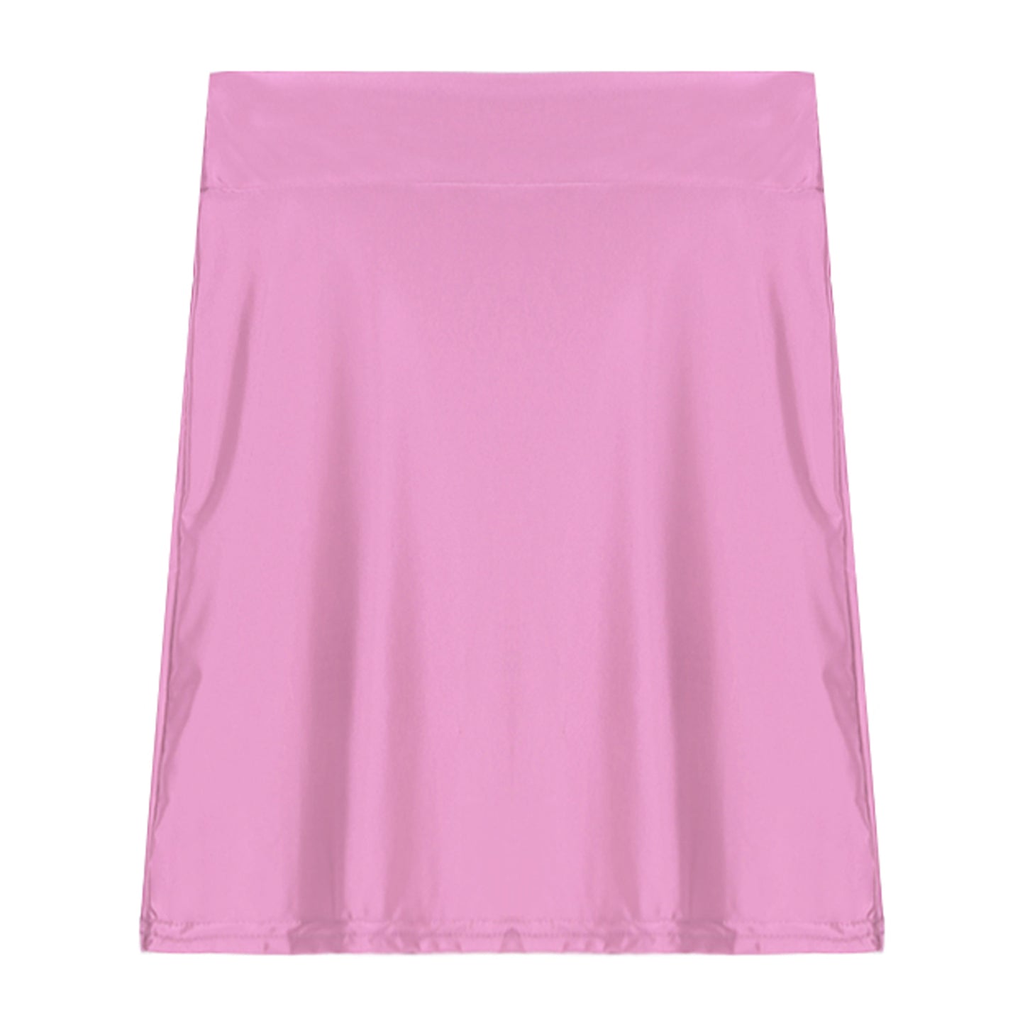 Womens Glossy Mini Skirts Solid Color Shiny Low Rise Elastic Waistband Pool Party Nightclub Ruffled Skirt Bikini Cover Ups