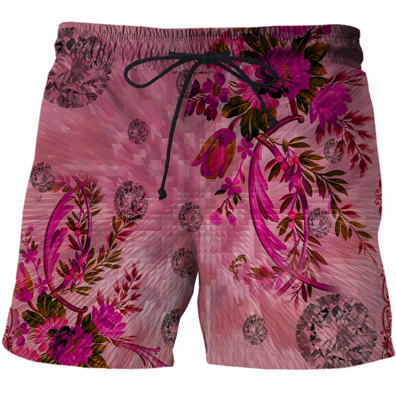 3D Printing Luxury Beach Shorts Pants Men Hawaii Vacation Essentials Swim Trunks Casual Gym Surf Swimsuit Kids Board Ice Shorts