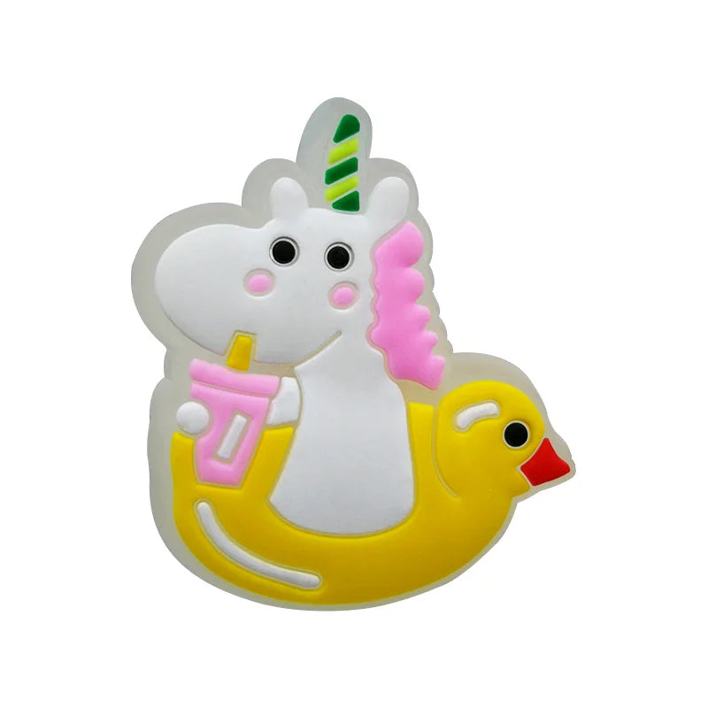 1pcs Owl Unicorn LED Sandal Accessories Shoe Charms for Clog Stethoscope Clips Jeans Clog Pin Football Gamepad Shoe Decoration