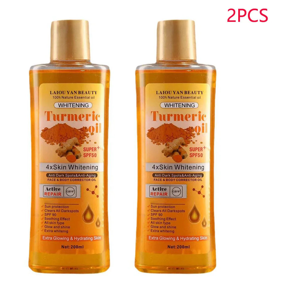 2PCS Turmeric Essential Oil Facial Body Massage Moisturizing Diffuser Aromatherapy Face Body Care Smoothing Body face Skin Care