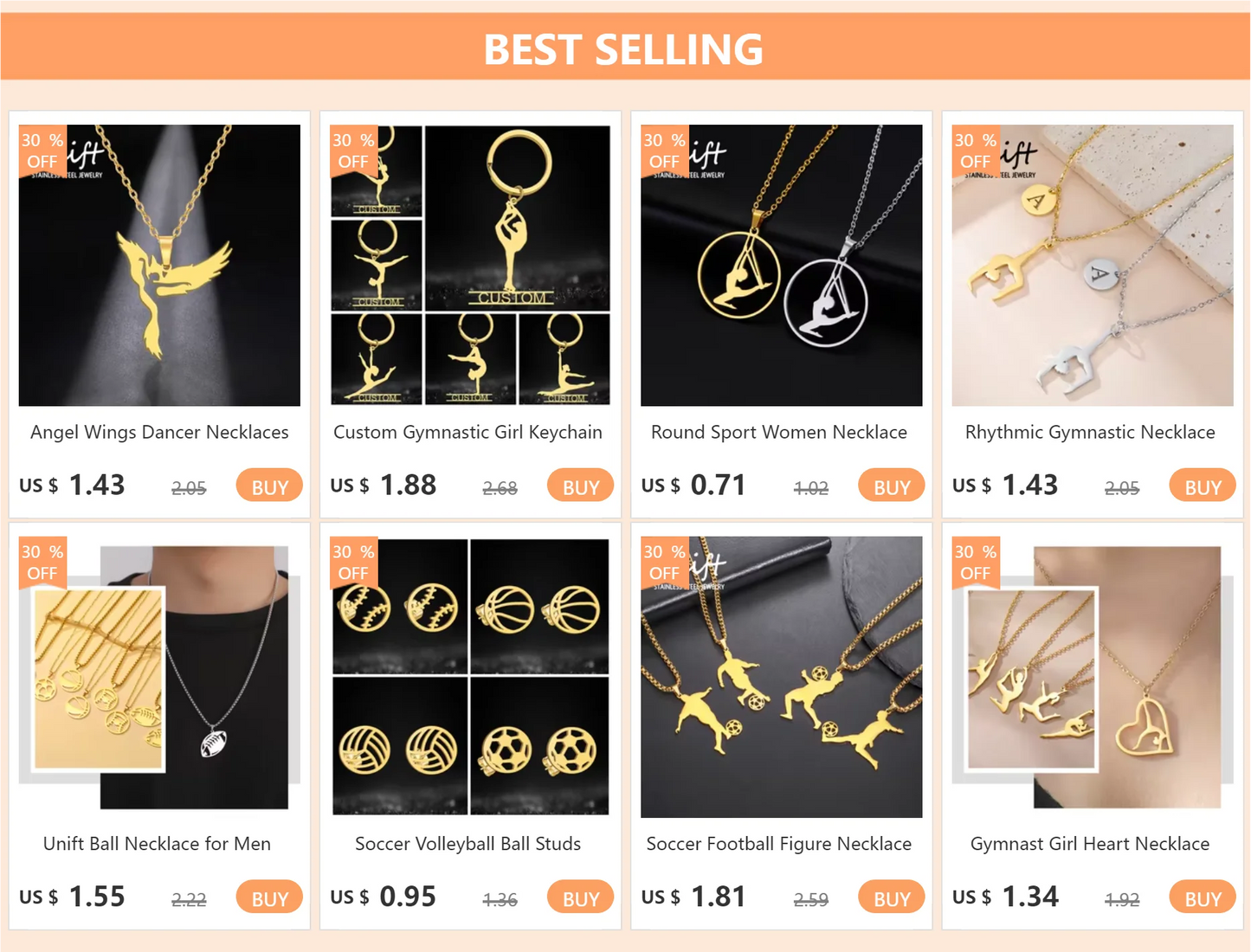Rhythmic Gymnastics Necklace Women Trend 2025 Gymnast Stainless Steel Jewelry BFF Dancer Girl Sport Accessories Mother Day Gift
