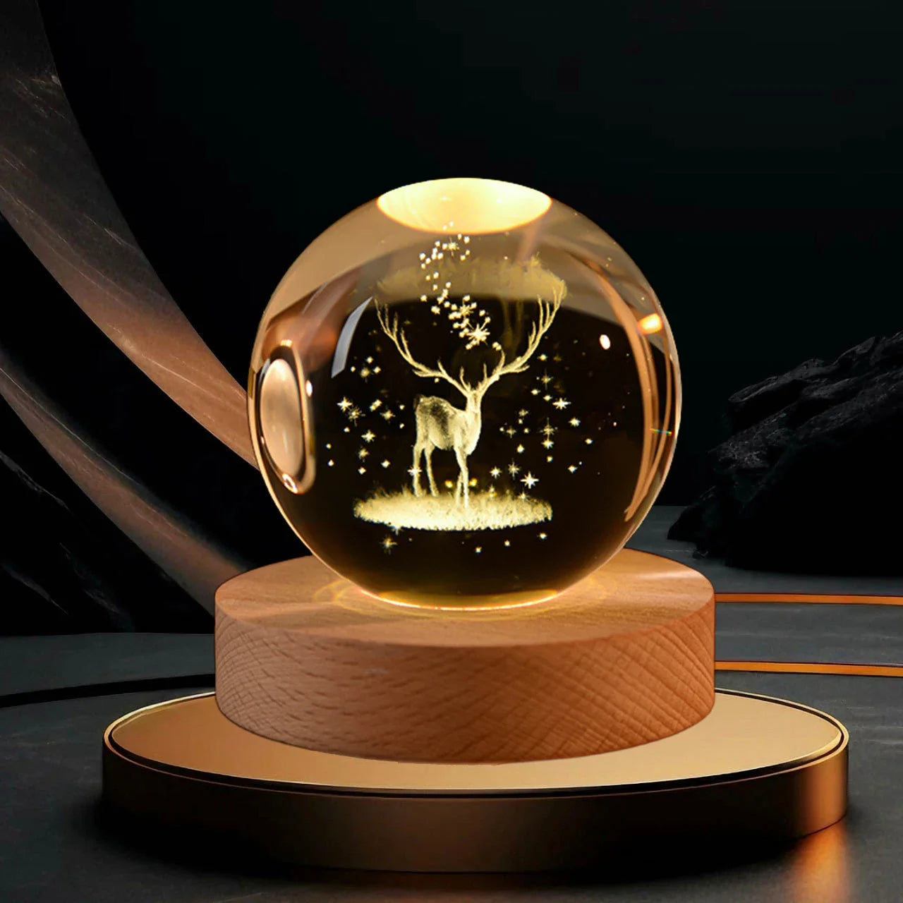 3D Crystal ball Crystal Planet Night Light DIY Laser Engraved Solar System Globe Astronomy Birthday Gift Home Desktop Decoration