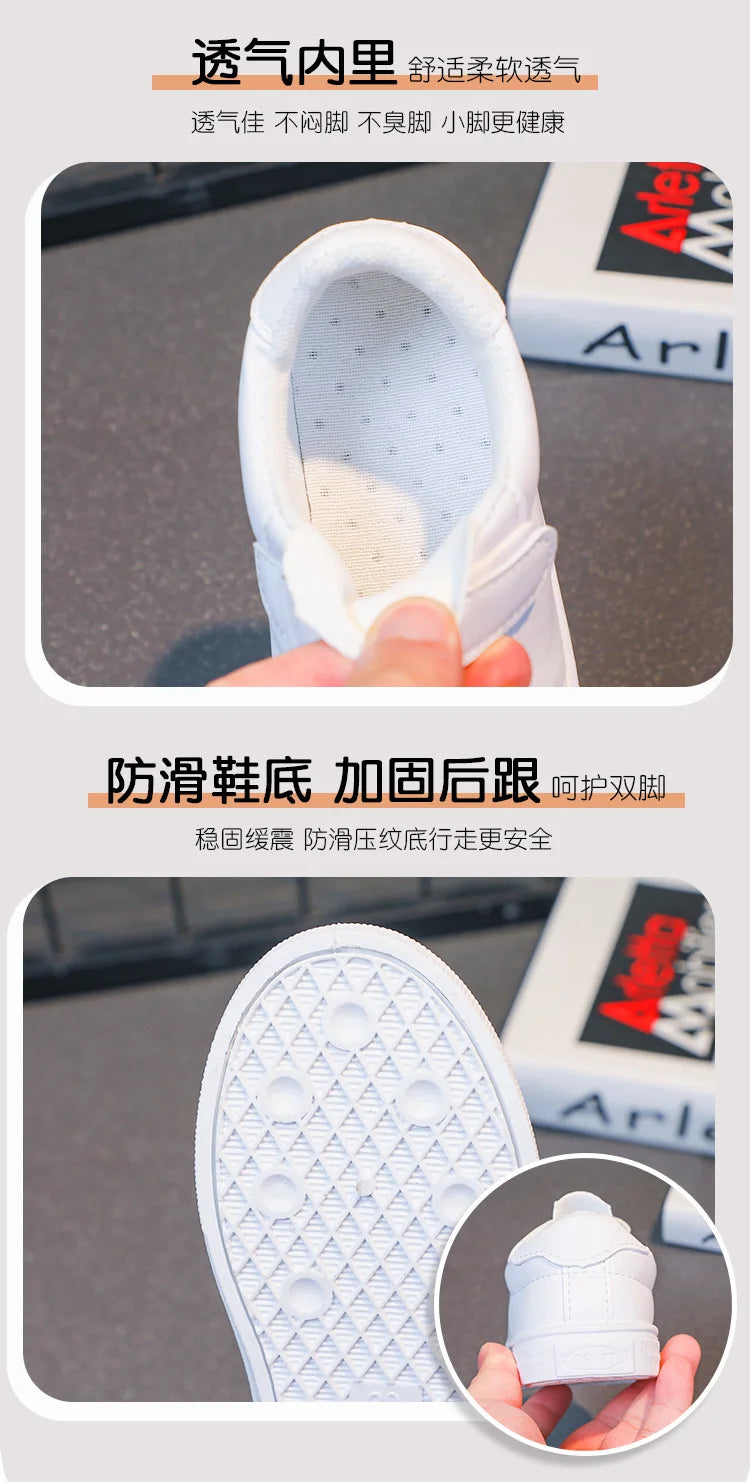 Disney Stitch Basket Shoes Cute Angel Tennis Shoes Couple White Shoes Children Casual Sneakers Stitch Sport Shoes Size 26-37