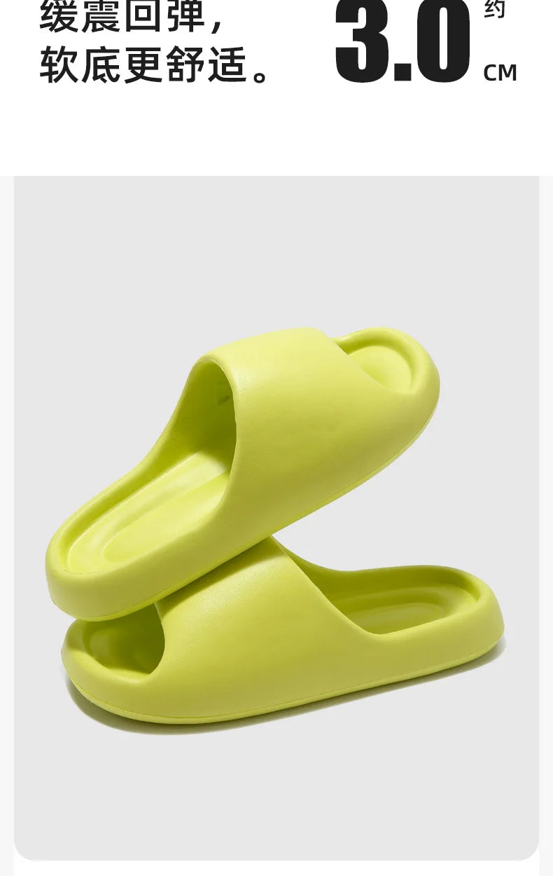 Women's Slippers Fashion Light EVA Soft Home Sole Slipper Bathroom Anti-Slip Casual Indoor Slipper Beach Sandal Flip-Flops
