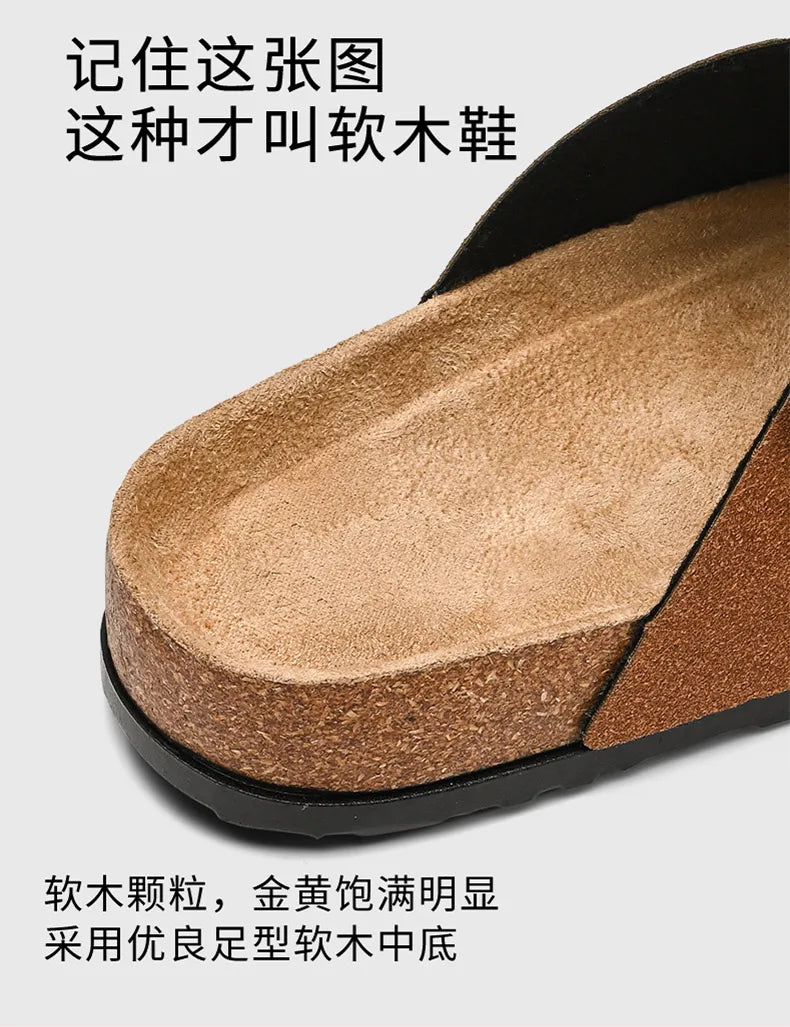 Men's Summer Sandals for Men 2024 Adult Leather Men's Sandal Man Beach Sandals Original Brands Shoes Trend Trending Comfortable