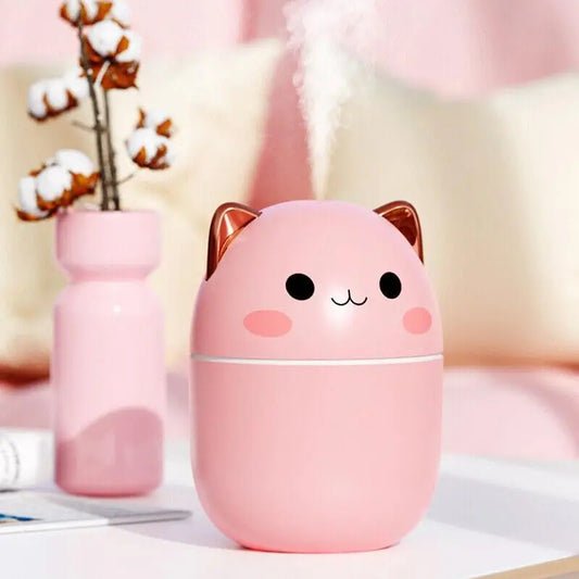 Hot Sale 250ml Cute Cat Air Humidifier Diffuser USB Mist Maker Mini Humidificador with Night Light