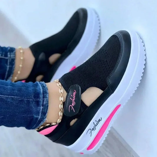 NEW Designer Brand Red Blue Women Sneakers High Quality Tennis Female Canvas Casual Shoes Ladies Platform Hollow Out Sport Shoes