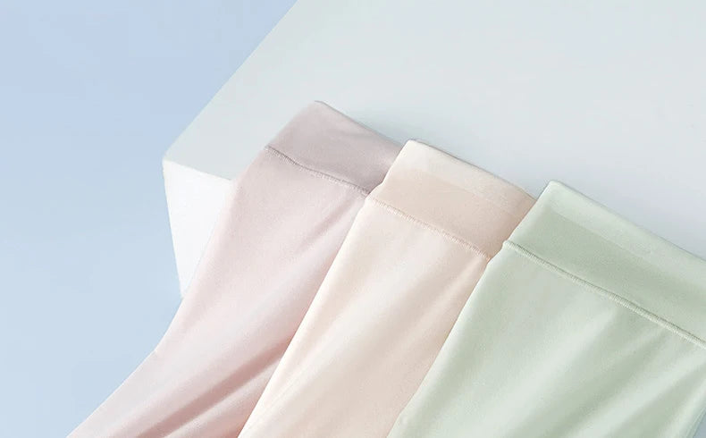 1pcs Summer Ice Silk Ultra-thin Quick-drying Boxer Brief Women Seamless High waist Panties Plus Size Female Safety Underwear
