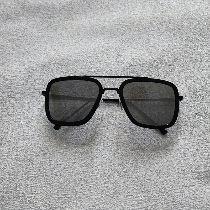 2024 New Square Men Sunglasses Fashion Metal Steampunk Sun Glasses For Women Trendy Outdoor Shades Eyewear Unisex Accessory