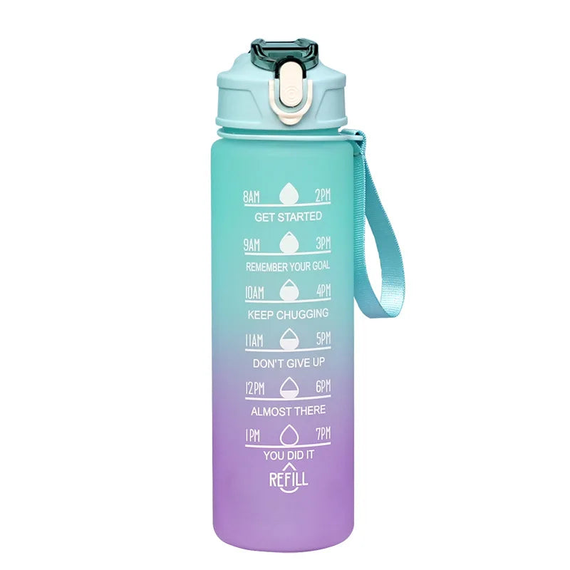 Large Capacity Sports Water Bottle Portable Outdoor Travel Cup Camping Gym Fitness Equipment Plastic Design