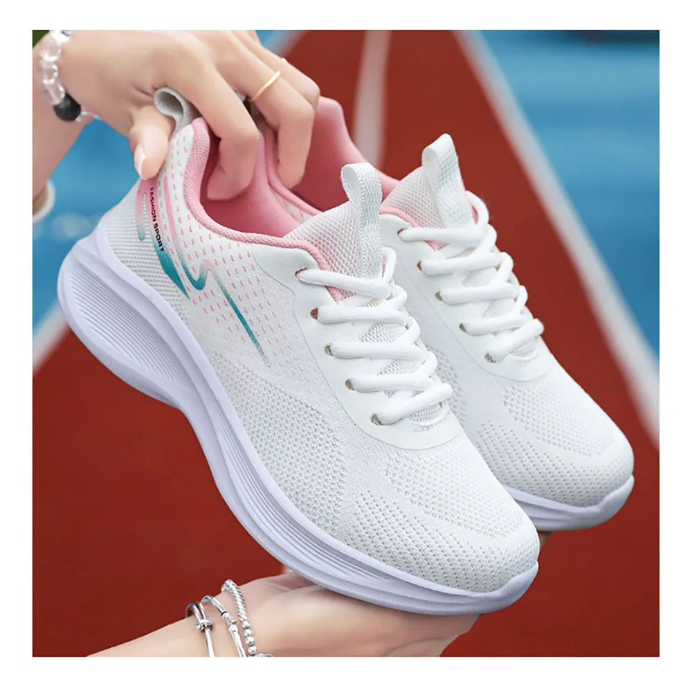 Casual Sneakers For Women Mesh Breathable Female Running Sport Shoes Non-slip Soft-soled Women's Sneakers Tennis For Lady