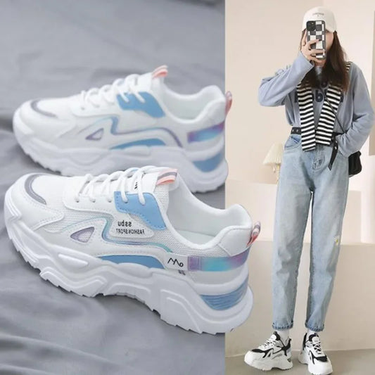 Women's Sneakers Women Platform Flat Shoes for Women Shoes white Casual Trainers Ladies Chunky Sport Shoes Female