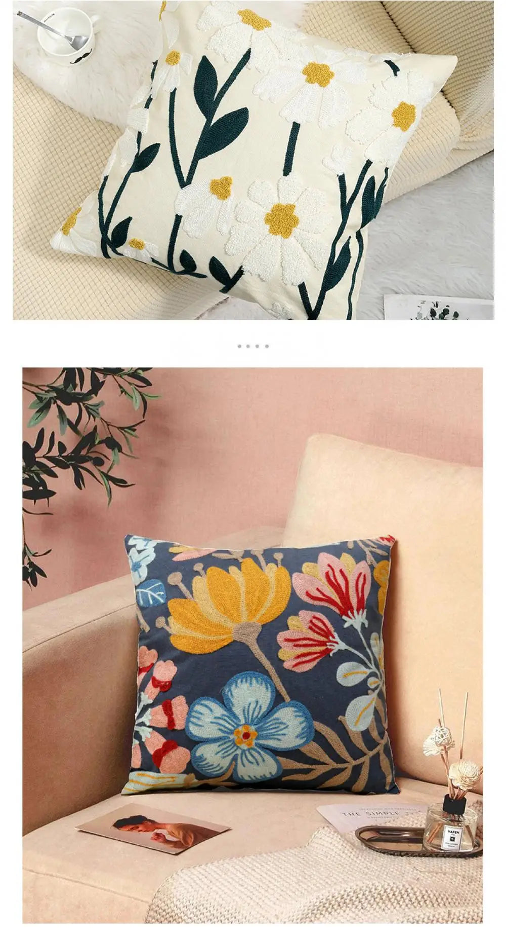 Bohemian Pillow Cover Canvas Towel Embroidered Throw Pillow Case Decor Home Sofa Cojines Cushion Covers Office Supplies 45x45