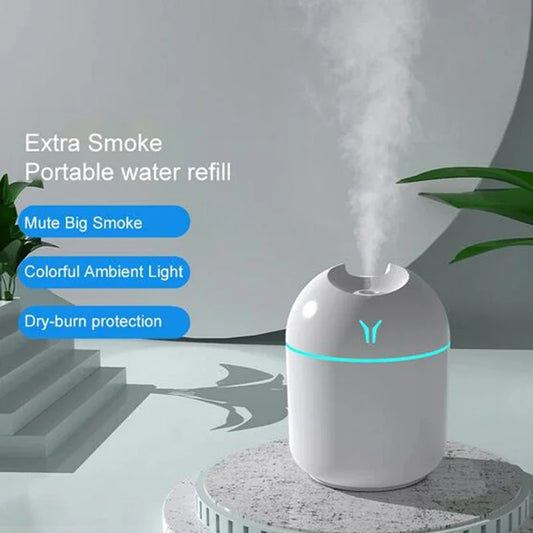 Air Humidifier USB Mini Aroma Essential Oil Diffuser for Home Car Ultrasonic Mute Mist Maker Diffuser with LED Color