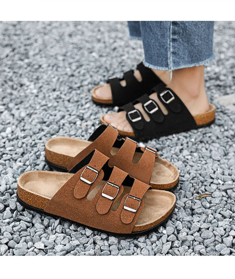 Men's Summer Sandals for Men 2024 Adult Leather Men's Sandal Man Beach Sandals Original Brands Shoes Trend Trending Comfortable