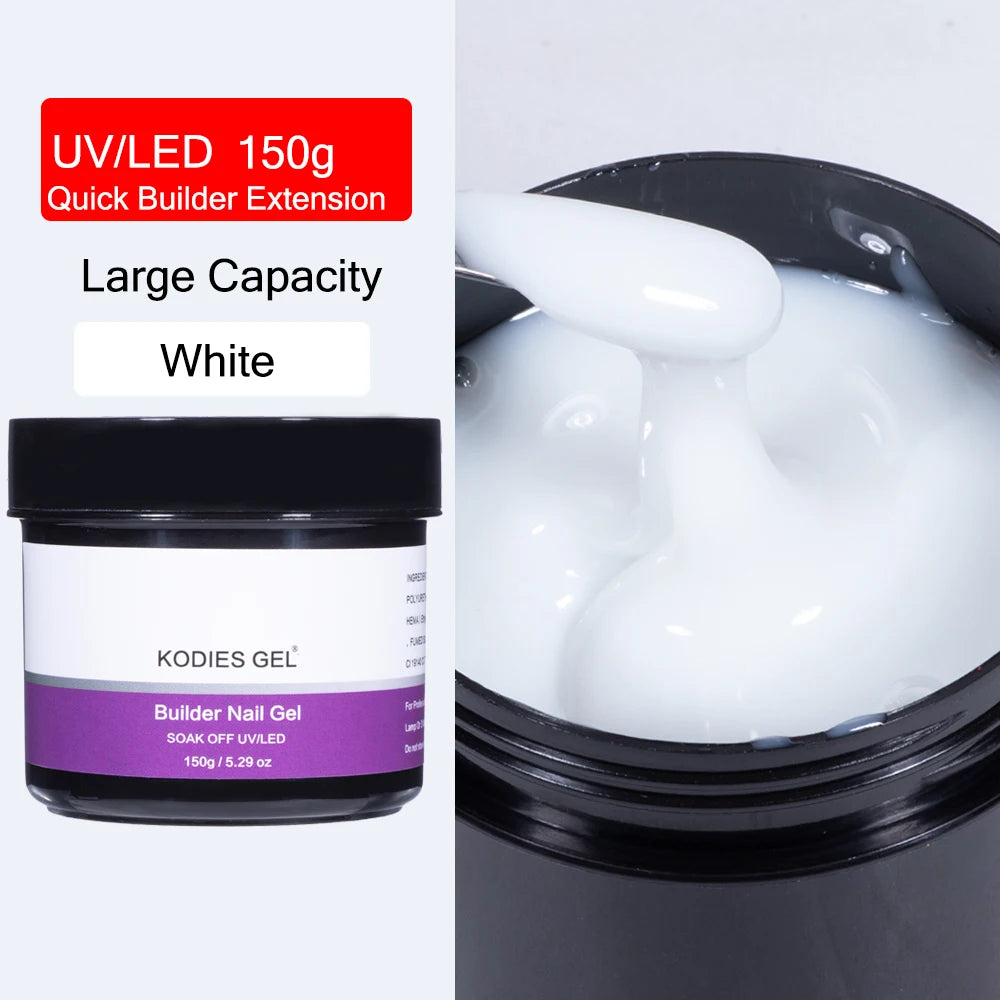 KODIES GEL 150g Builder Naill Art Gel for Extensions Jelly Pink Hard Gel Nail Polish UV Semi Permanent Vernis French Manicure