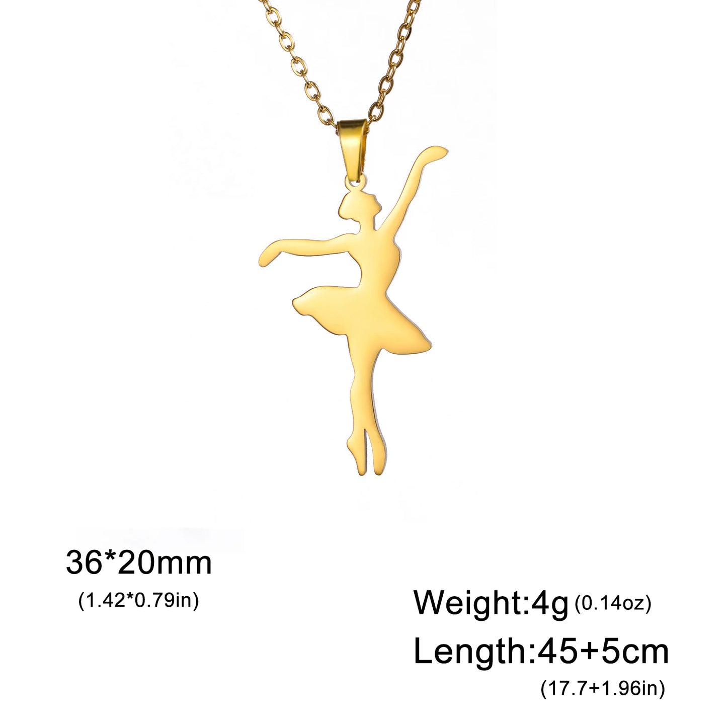 Rhythmic Gymnastics Necklace Women Trend 2025 Gymnast Stainless Steel Jewelry BFF Dancer Girl Sport Accessories Mother Day Gift