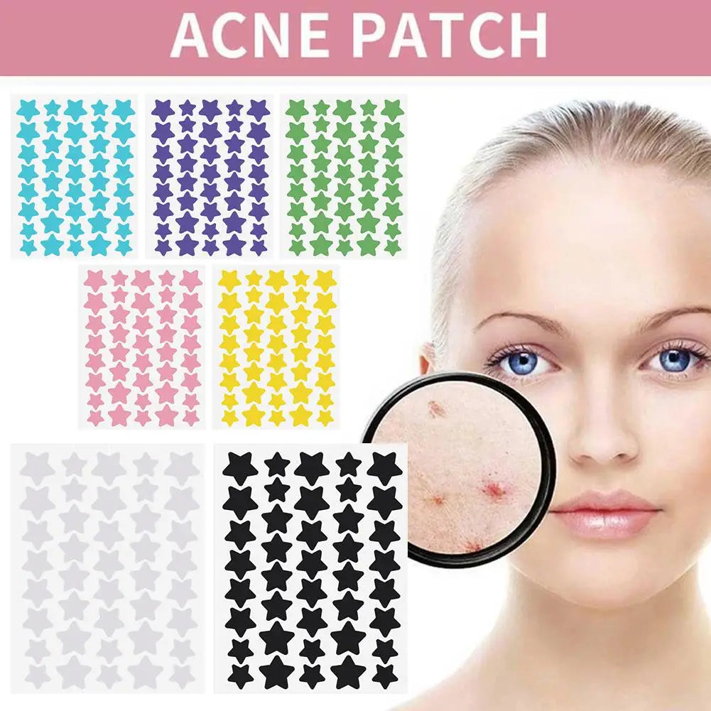 NEW Colorful Star Shaped PE Pimple Patches Acne Invisible Removal Skin Care Stickers Concealer Face Spot Beauty Makeup Tools