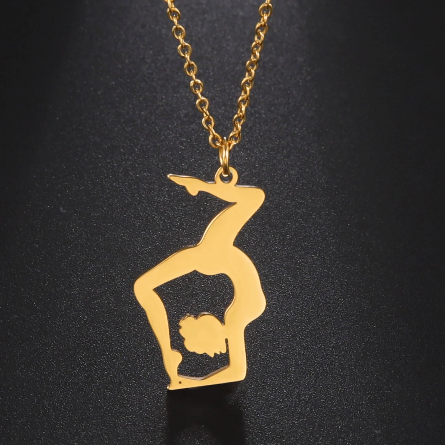 Rhythmic Gymnastics Necklace Women Trend 2025 Gymnast Stainless Steel Jewelry BFF Dancer Girl Sport Accessories Mother Day Gift