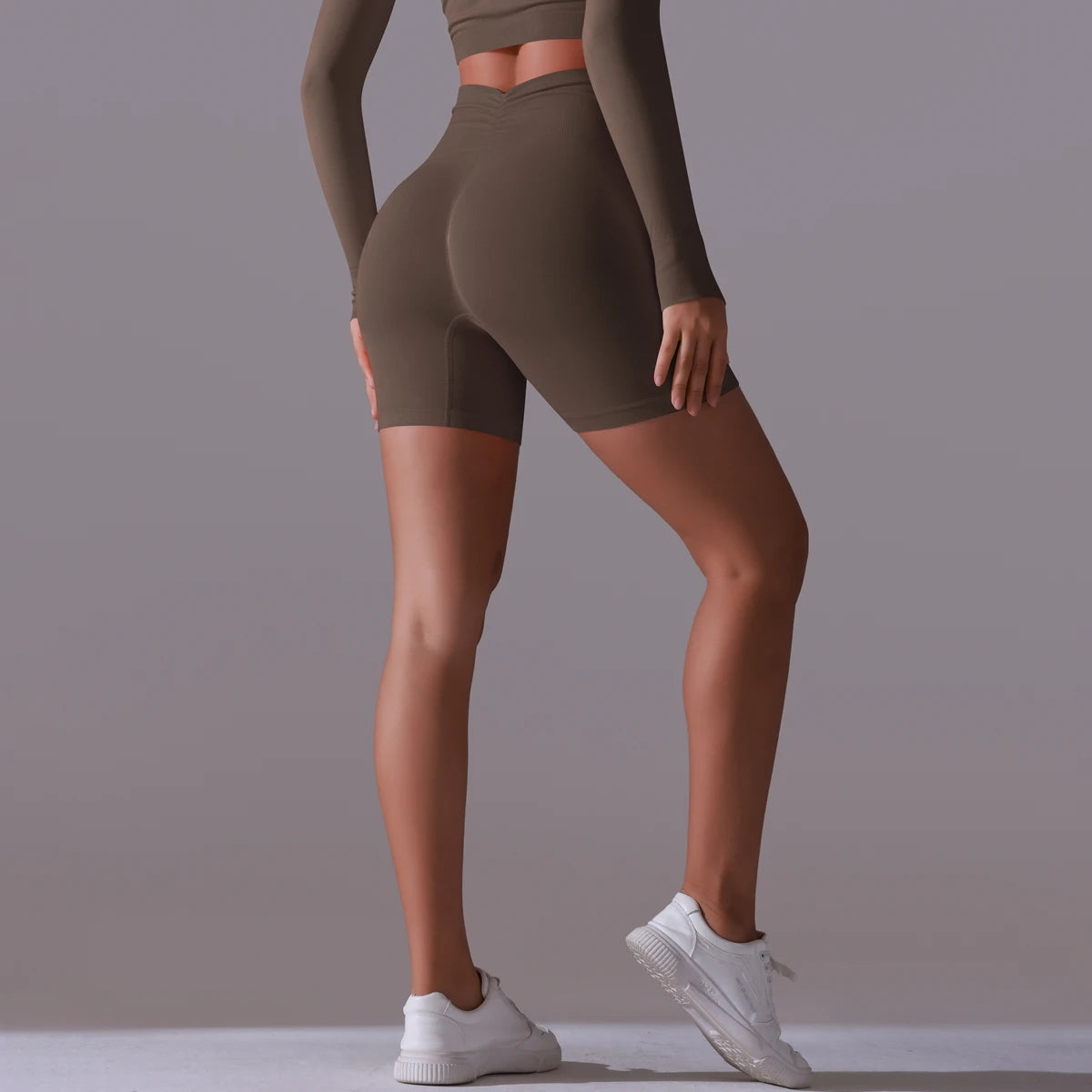 Women Yoga Shorts High Waist Workout Shorts Fitness Yoga Lift Butt Fitness Ladies Yoga Gym Running Short Pants Sportswear