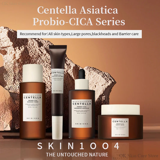 Korean Centella Probio-Cica Essence Toner Ampoule Facial Serum Face Cream and Bakuchiol Eye Cream Skincare Original Products Set
