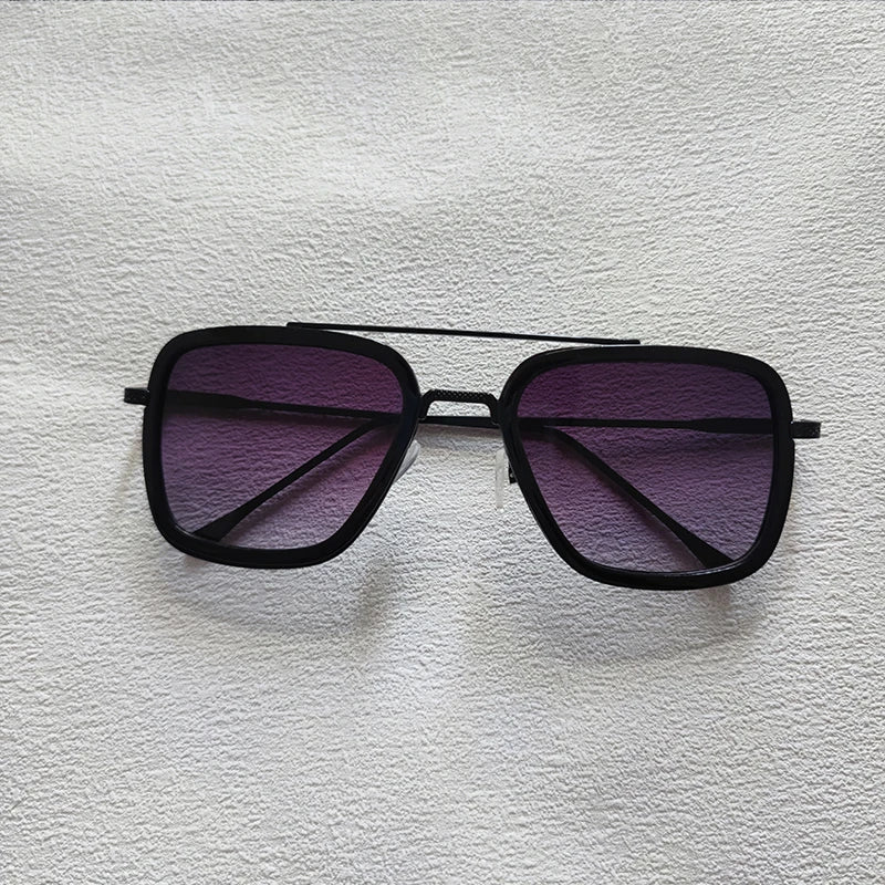2024 New Square Men Sunglasses Fashion Metal Steampunk Sun Glasses For Women Trendy Outdoor Shades Eyewear Unisex Accessory